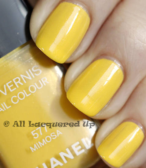 Chanel Mimosa Le Vernis the Summer 2011 Collection - Swatch, Review and Comparison : All Lacquered