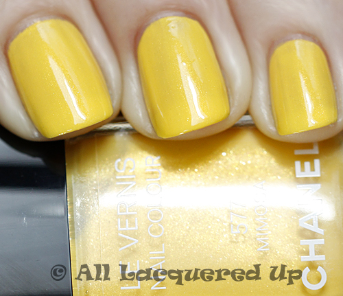 Chanel Mimosa Le Vernis the Summer 2011 Collection - Swatch, Review and Comparison : All Lacquered