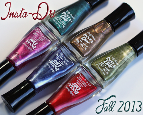 Sally Hansen Insta-Dri Fall 2013 Nail : Polish All Up Review Swatches Lacquered 