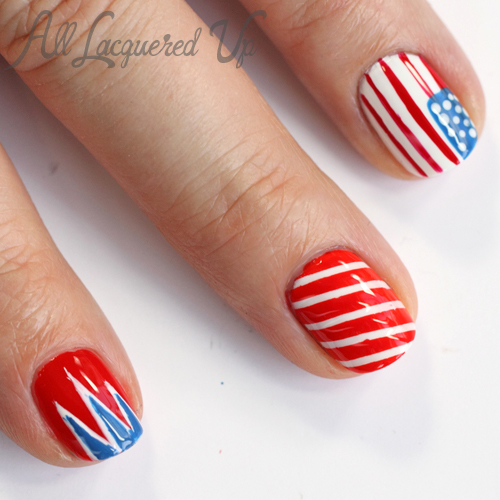 Olympic Spirit Nail Art Inspired By Covergirl Gracie Gold All Lacquered Up