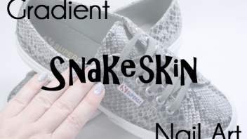 Gradient Snakeskin Nail Art